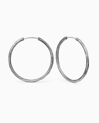 Synthesis Earrings No. 3-Ear Hoops- Silver - - Ask & Embla