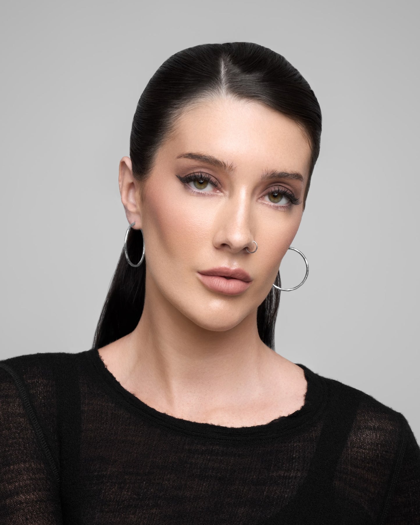 Synthesis Earrings No. 3-Ear Hoops- Silver - - Ask & Embla