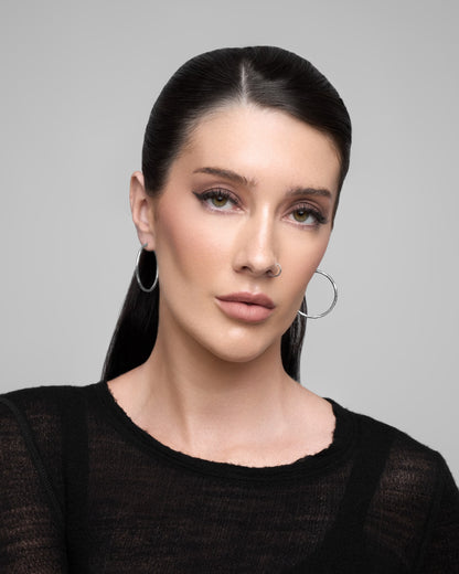 Synthesis Earrings No. 3-Ear Hoops- Silver - - Ask & Embla