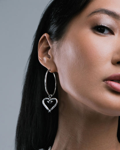 Synthesis Earrings No. 3-Ear Hoops- Silver - - Ask & Embla