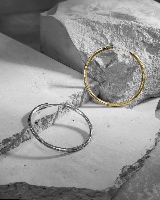 Synthesis Earrings No. 3-Ear Hoops- Silver - - Ask & Embla