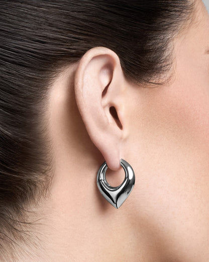 Vox Earrings-Ear Hoops- Silver - - Ask & Embla