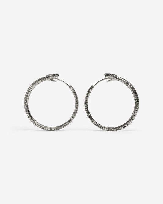 Ouroboros Earrings-Ear Hoops- Small - Gold - Ask & Embla