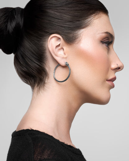 Ouroboros Earrings-Ear Hoops- Small - Gold - Ask & Embla