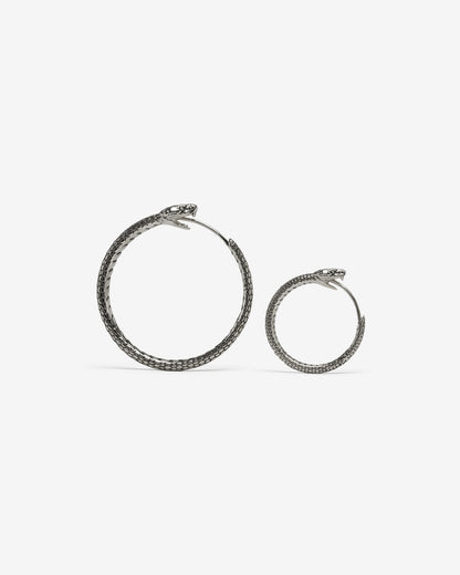 Ouroboros Earrings-Ear Hoops- Small - Gold - Ask & Embla