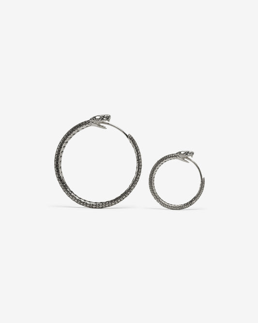 Ouroboros Earrings-Ear Hoops- Small - Gold - Ask & Embla