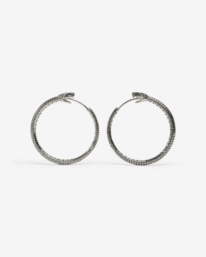 Ouroboros Earrings-Ear Hoops- Small - Gold - Ask & Embla