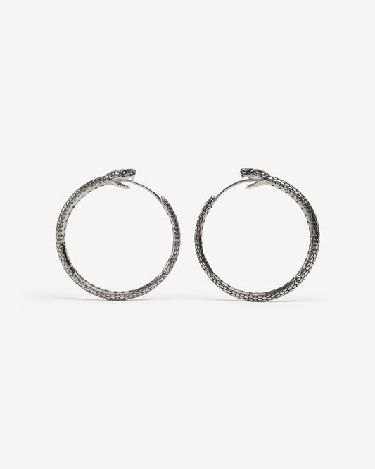 Ouroboros Earrings-Ear Hoops- Small - Gold - Ask & Embla