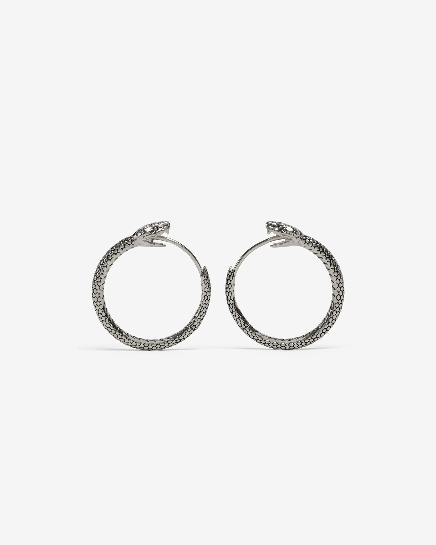 Ouroboros Earrings-Ear Hoops- Small - Gold - Ask & Embla