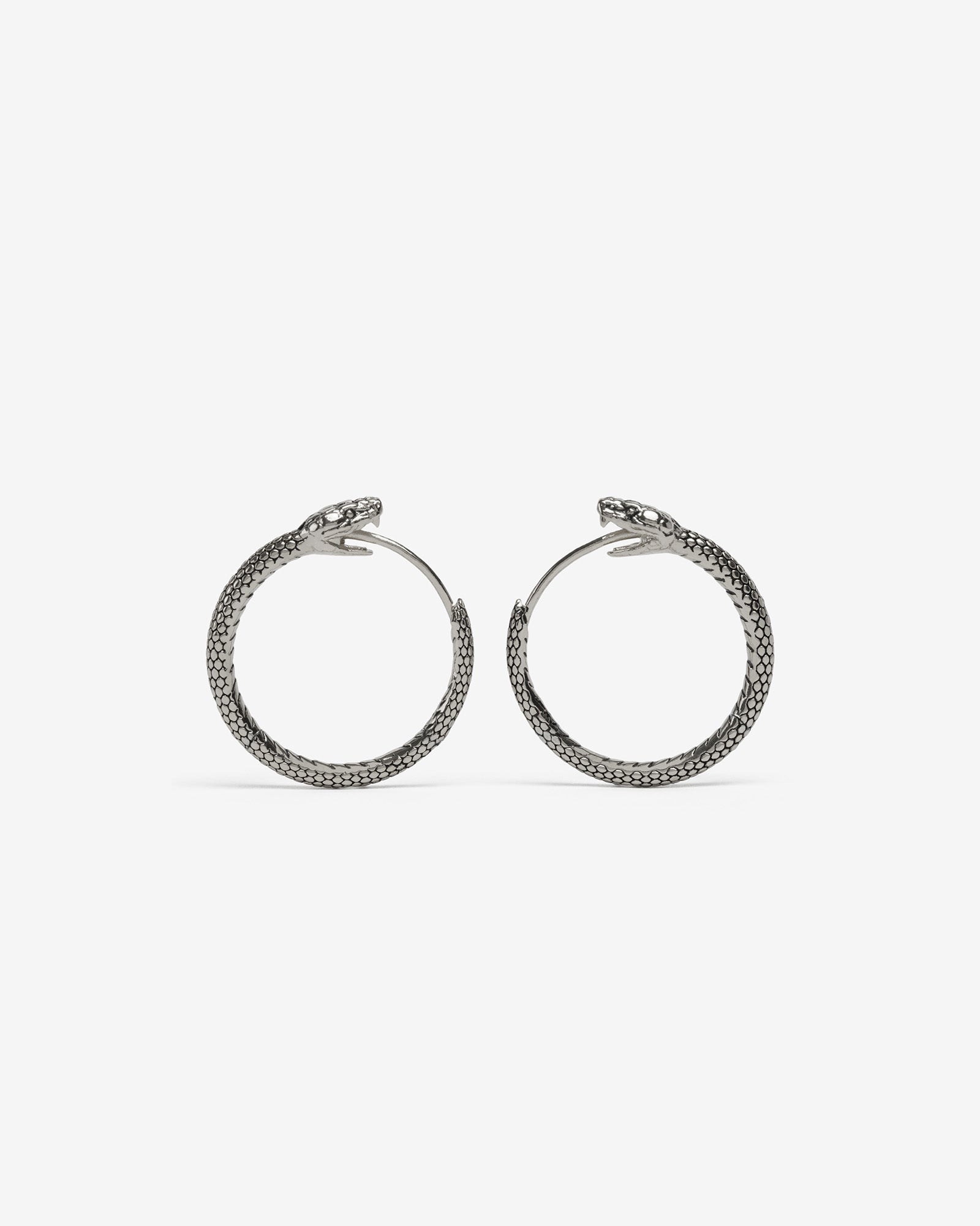 Ouroboros Earrings-Ear Hoops- Small - Gold - Ask & Embla