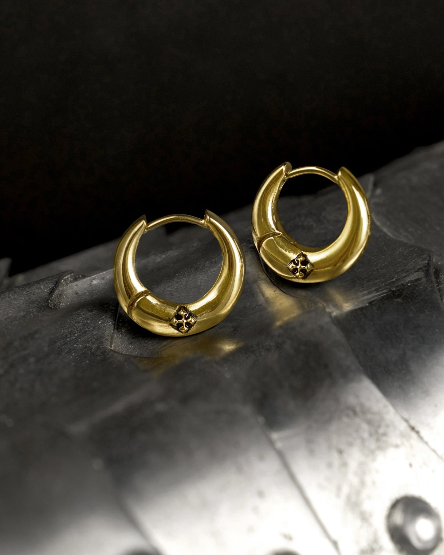 Sigil Dome Earrings-Ear Hoops- Silver - - Ask & Embla