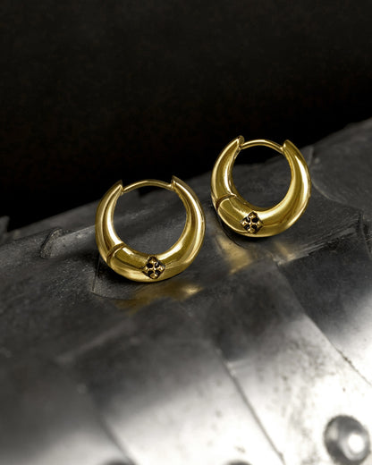 Sigil Dome Earrings-Ear Hoops- Silver - - Ask & Embla