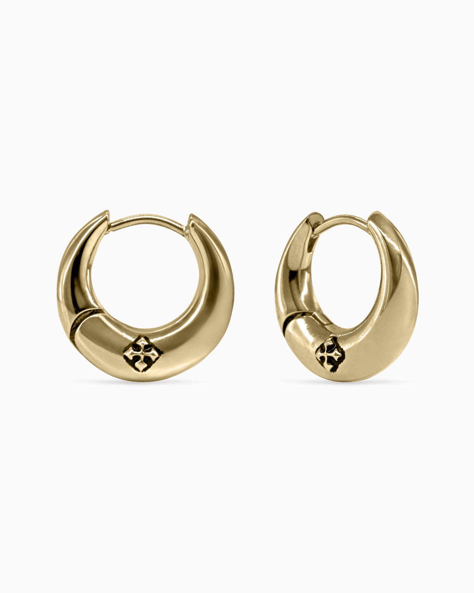 Sigil Dome Earrings-Ear Hoops- Gold - - Ask & Embla