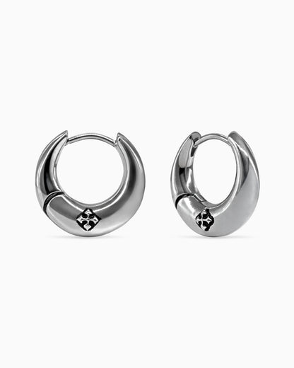 Sigil Dome Earrings-Ear Hoops- Silver - - Ask & Embla