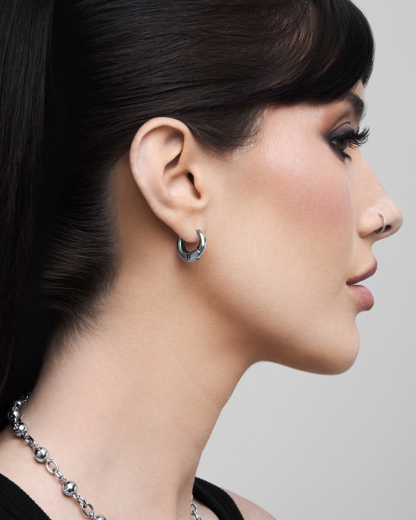 Sigil Dome Earrings-Ear Hoops- Silver - - Ask & Embla