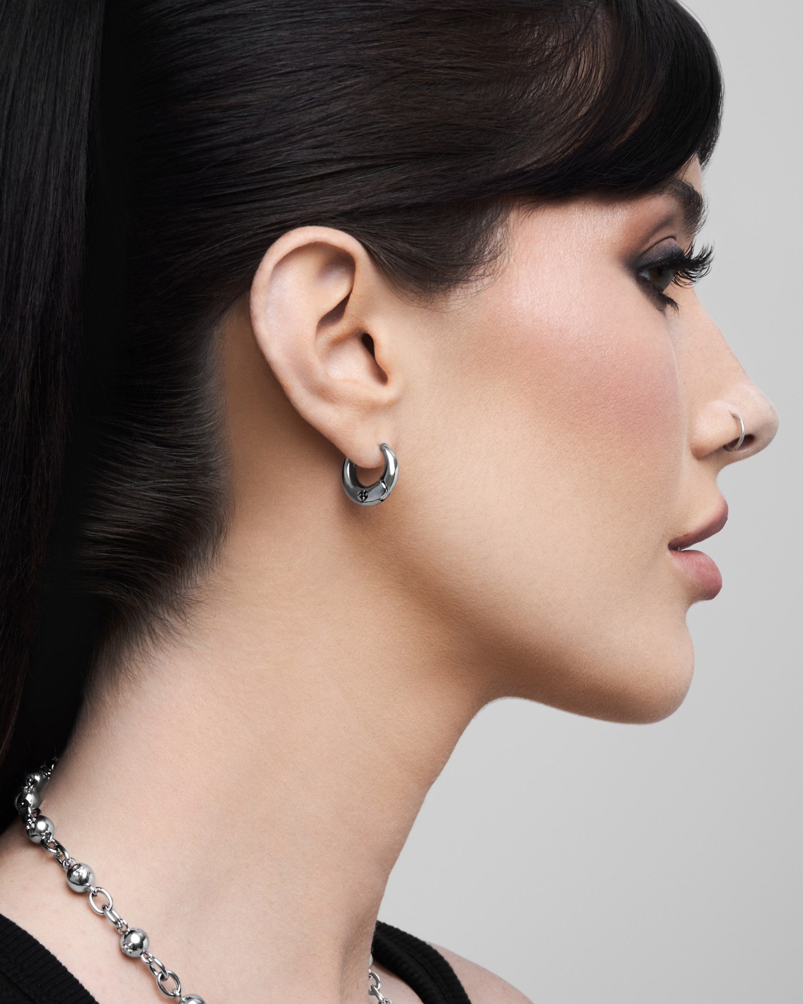 Sigil Dome Earrings-Ear Hoops- Silver - - Ask & Embla