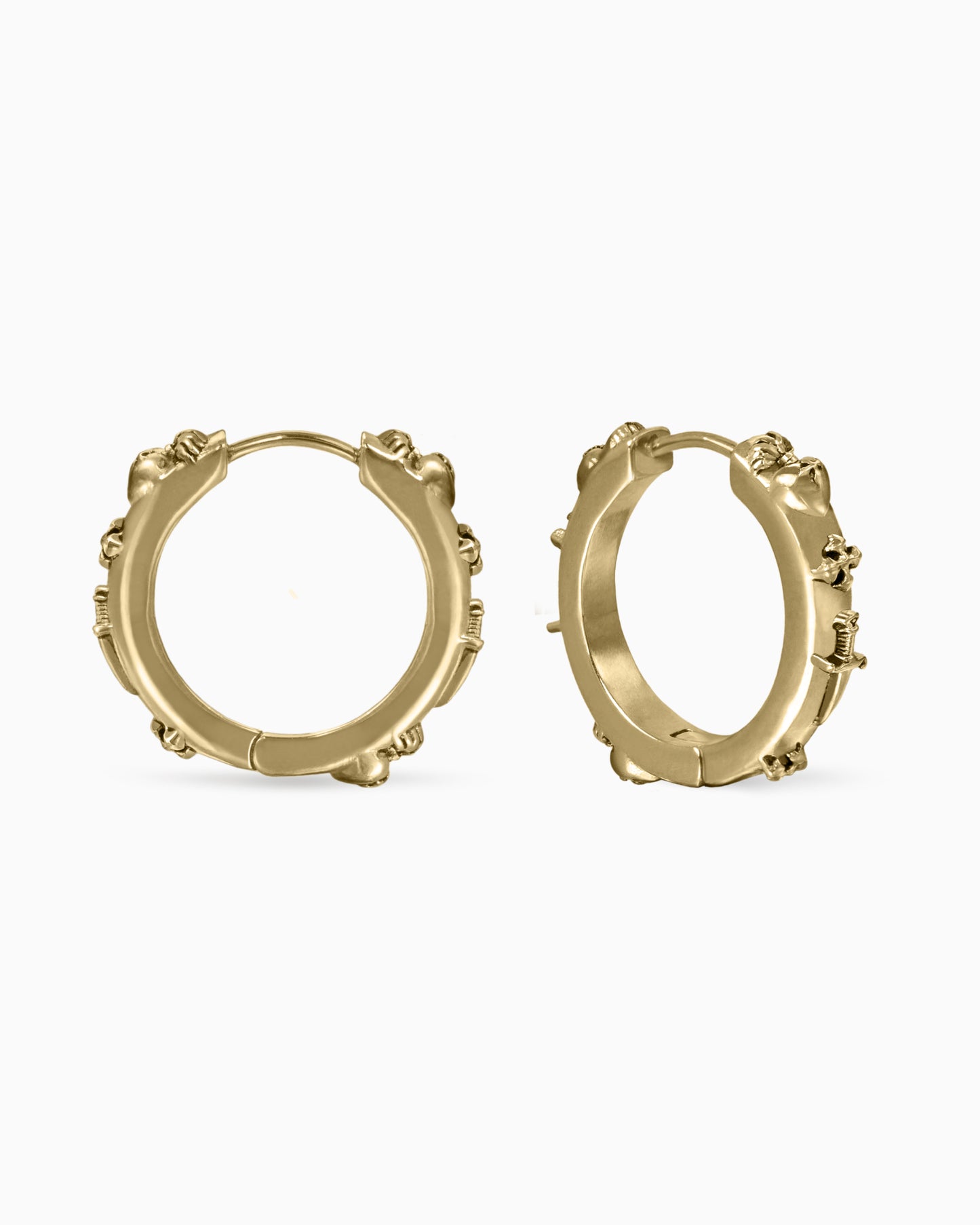 Trinity Earrings-Ear Hoops- Gold - Small - Ask & Embla