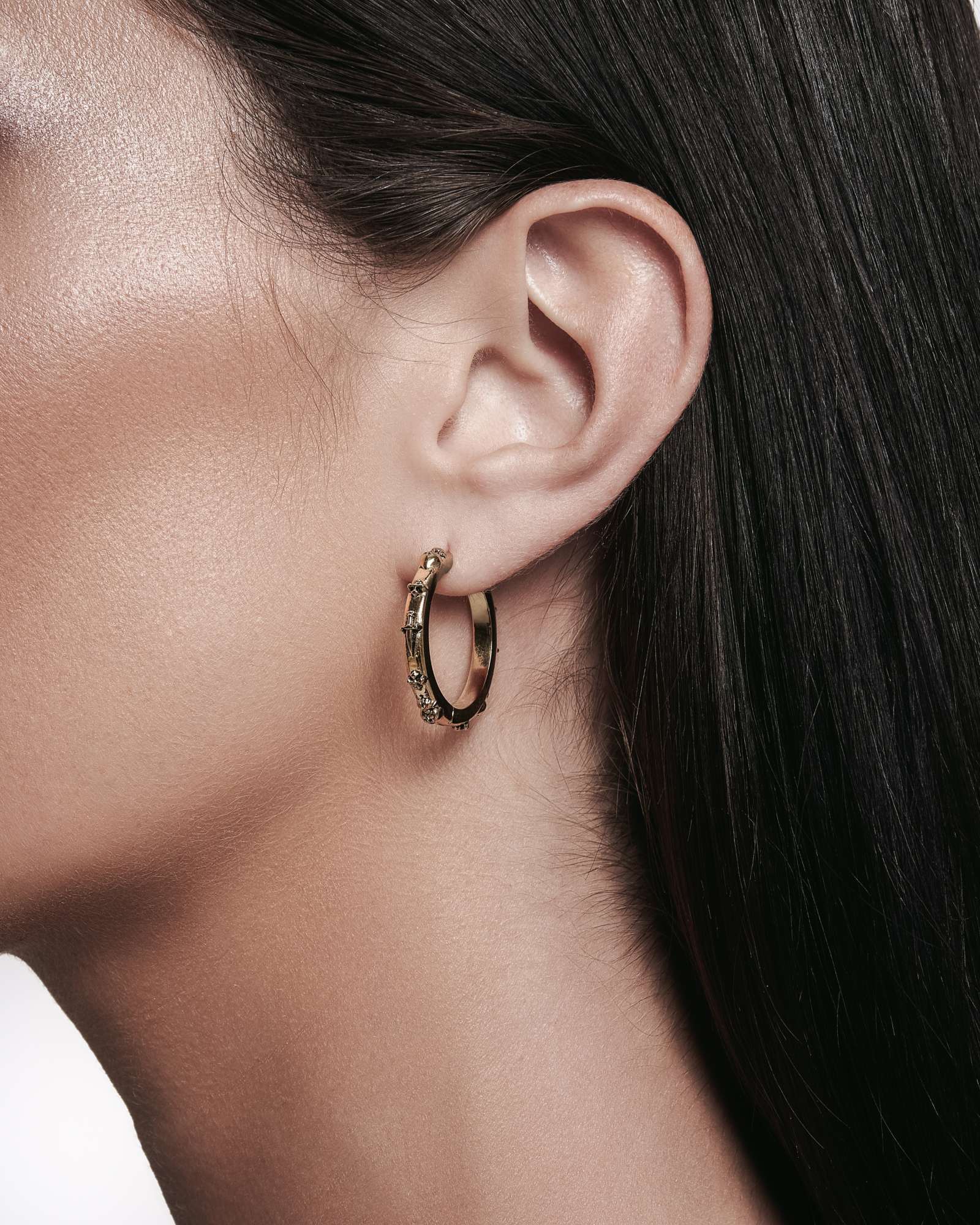 Trinity Earrings-Ear Hoops- Gold - Small - Ask & Embla