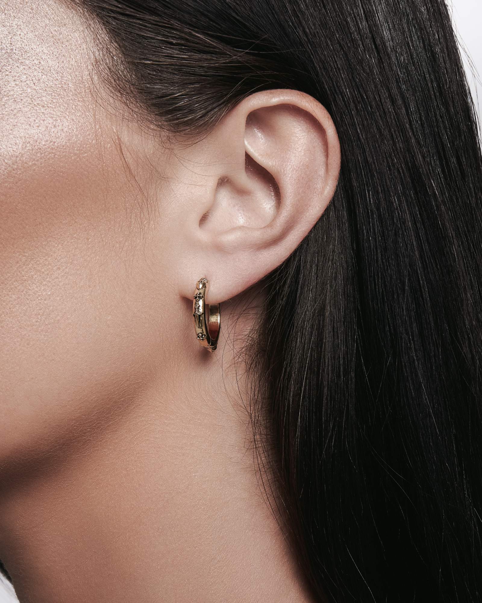 Trinity Earrings-Ear Hoops- Gold - Small - Ask & Embla