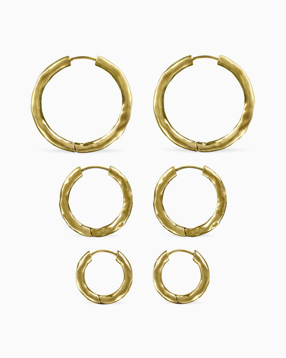 Orion Hoop Earrings Set-Ear Hoops- Gold - - Ask & Embla