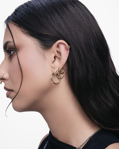 Orion Hoop Earrings Set-Ear Hoops- Gold - - Ask & Embla