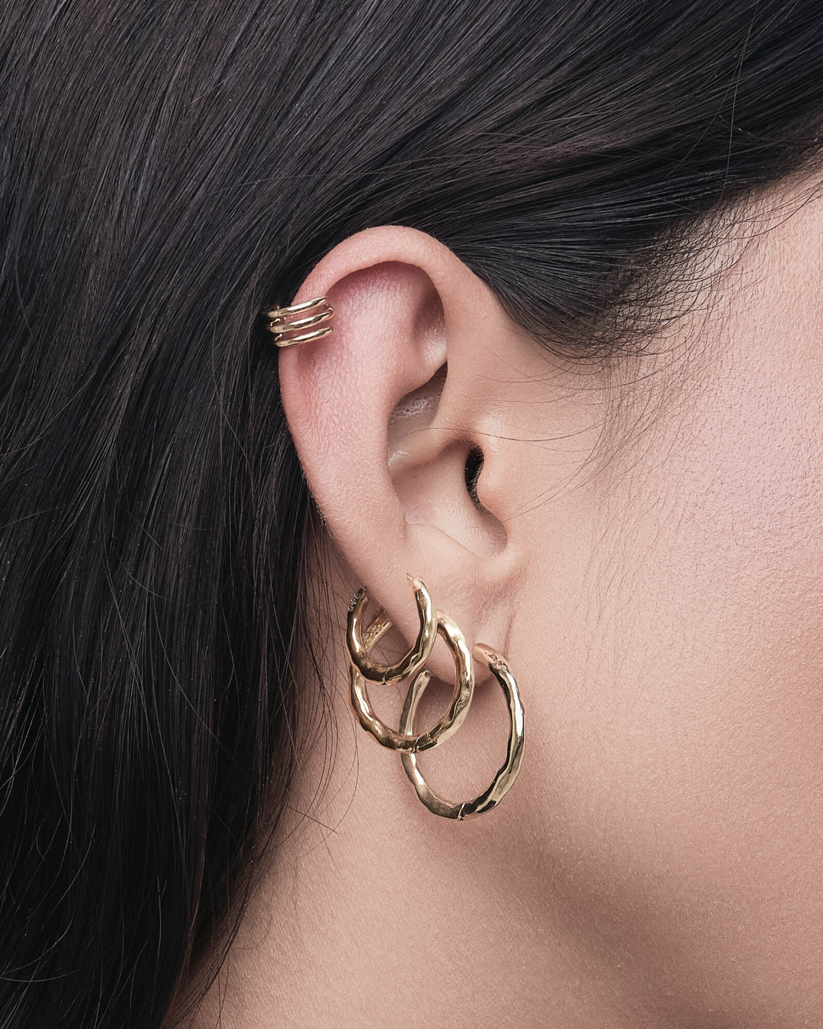 Orion Hoop Earrings Set-Ear Hoops- Gold - - Ask & Embla