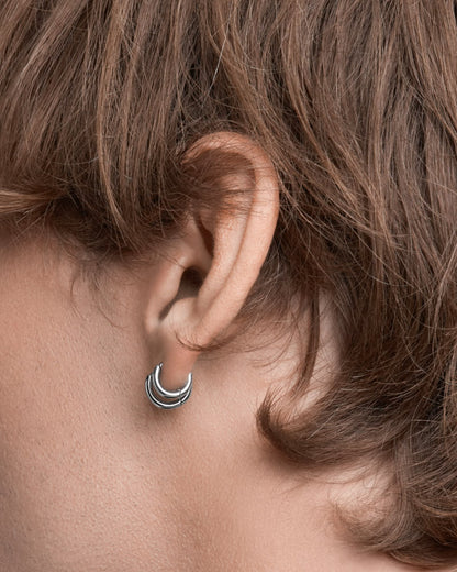 Tria Hoop Earrings Set (Pack of 3)-Ear Hoops- Gold - Pack of 3 - Ask & Embla