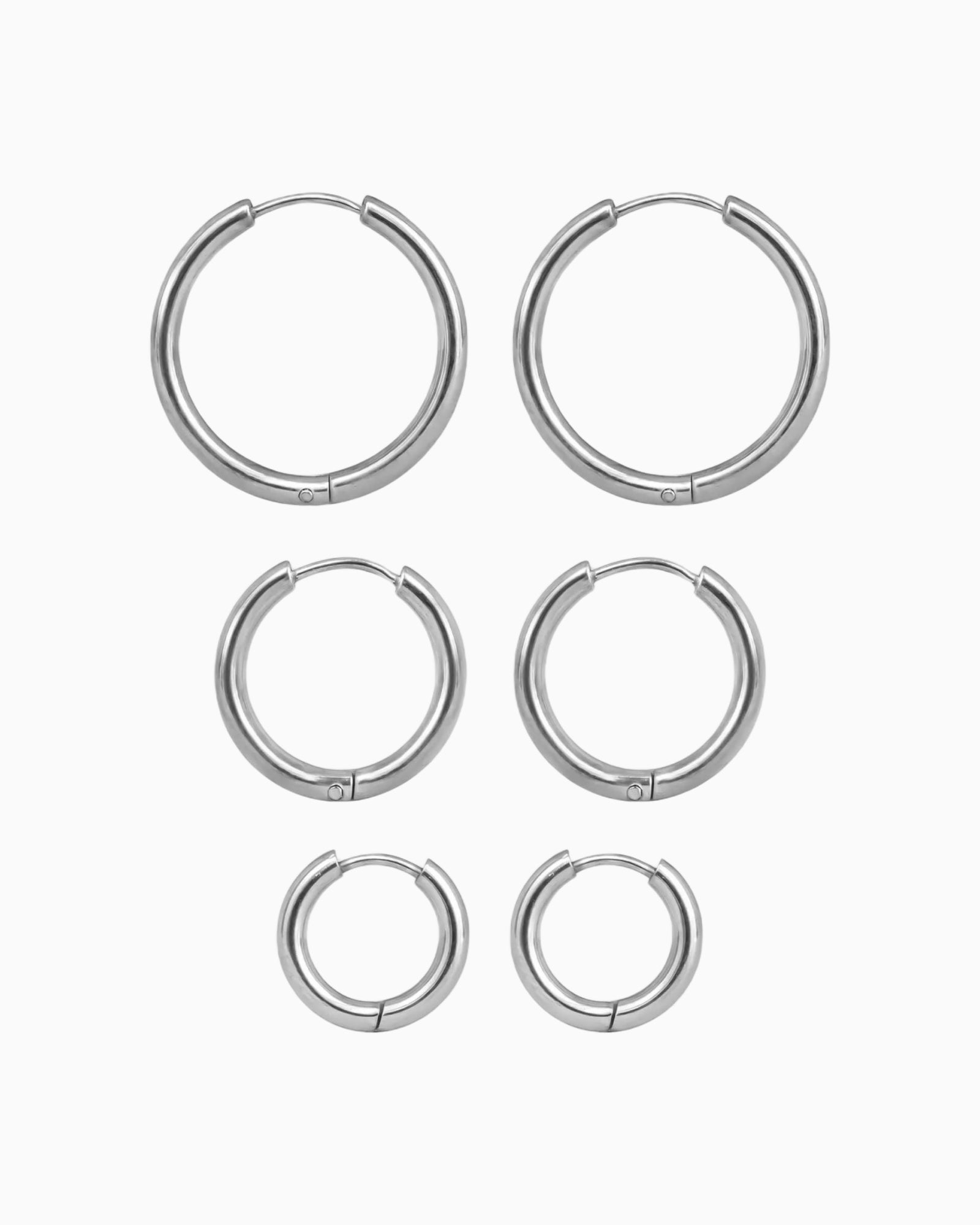 Tria Hoop Earrings Set (Pack of 3)