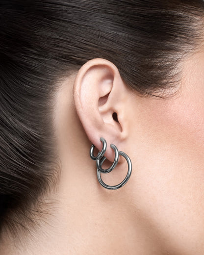 Tria Hoop Earrings Set (Pack of 3)-Ear Hoops- Gold - Pack of 3 - Ask & Embla