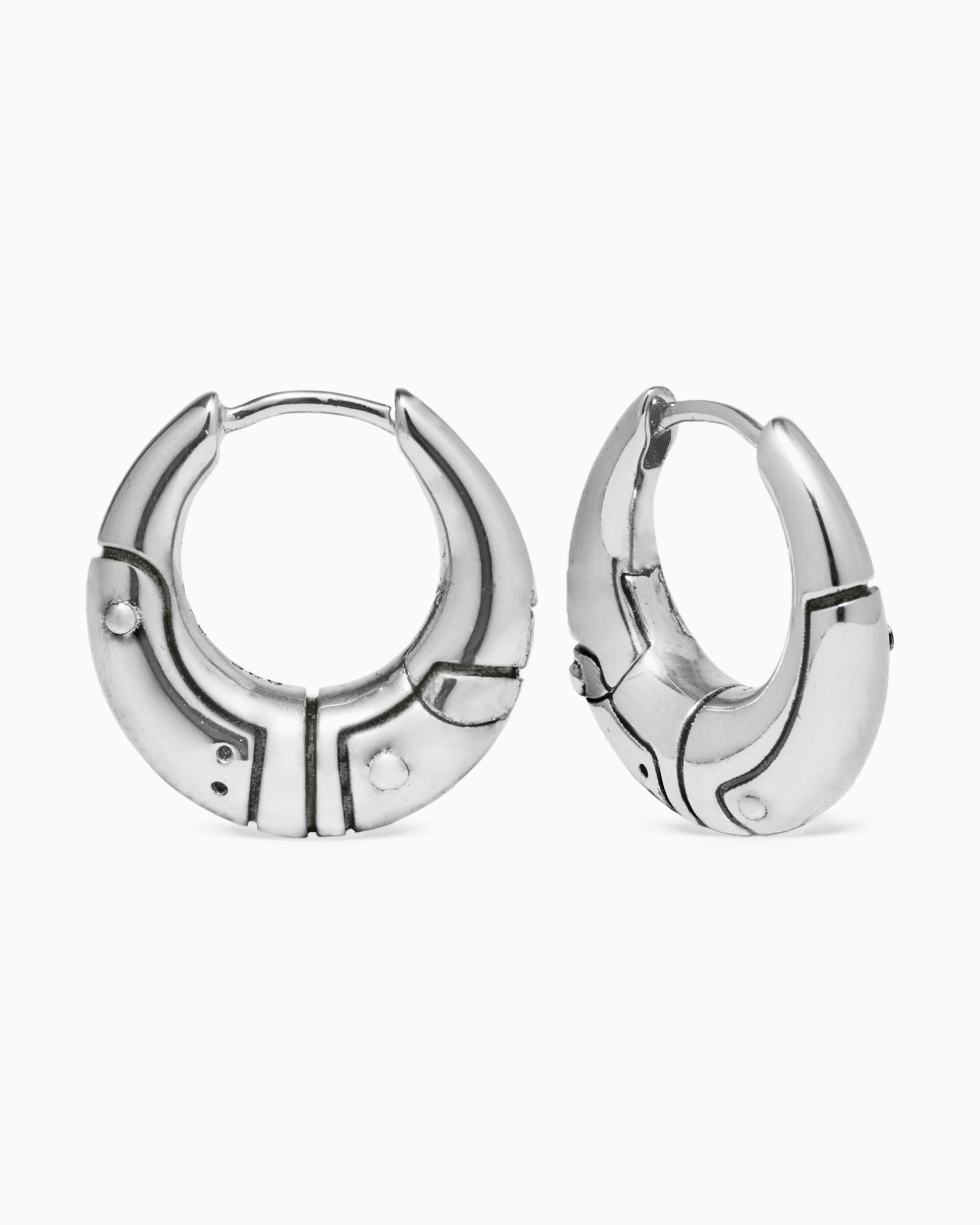 Atomic Earrings-Ear Hoops- Silver - - Ask & Embla