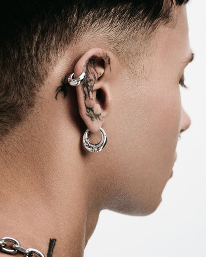 Atomic Earrings-Ear Hoops- Silver - - Ask & Embla