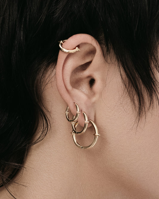 Qria Hoop Earrings Set-Ear Hoops- Gold - - Ask & Embla