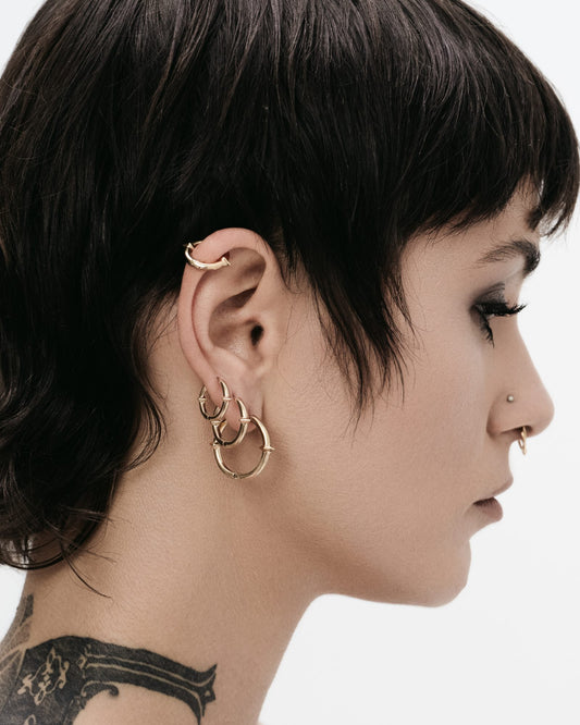 Qria Hoop Earrings Set-Ear Hoops- Gold - - Ask & Embla