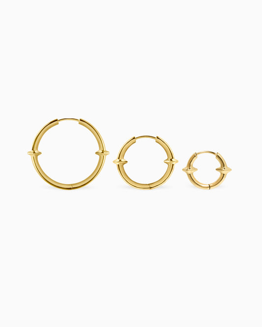 Qria Hoop Earrings Set-Ear Hoops- Gold - - Ask & Embla