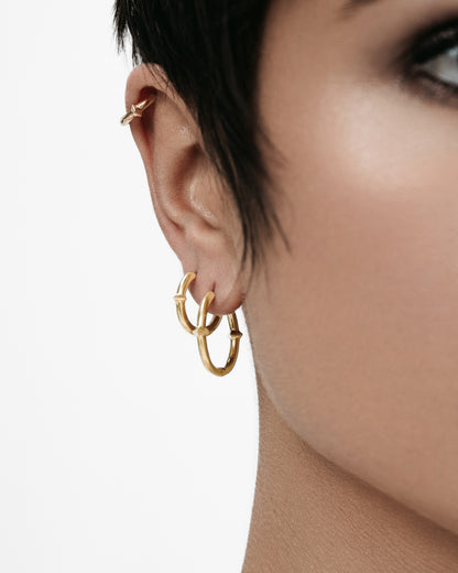 Qria Hoop Earrings Set-Ear Hoops- Gold - - Ask & Embla