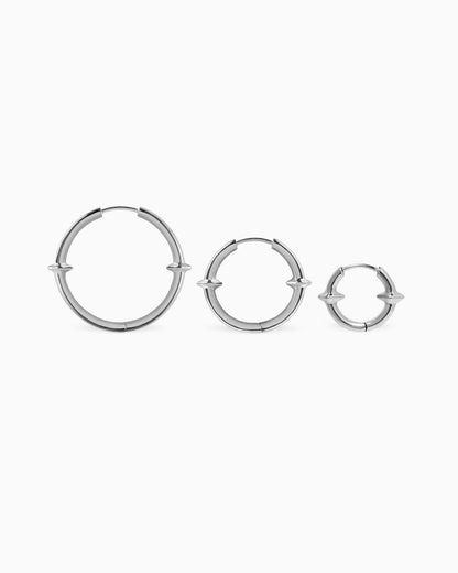 Qria Hoop Earrings Set-Ear Hoops- Silver - - Ask & Embla