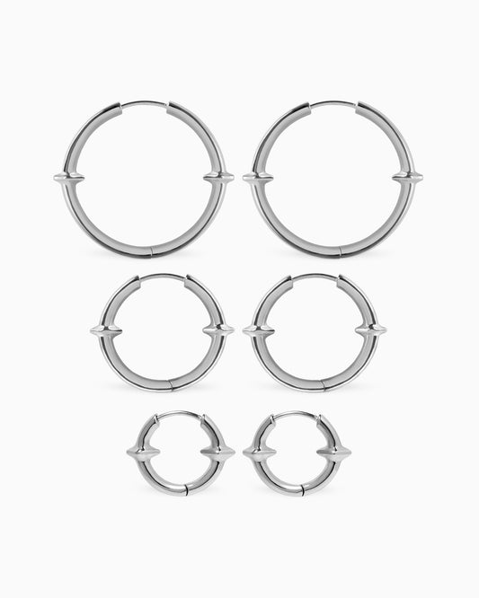 Qria Hoop Earrings Set-Ear Hoops- Gold - - Ask & Embla