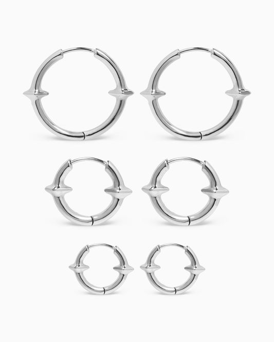 Qria Hoop Earrings Set-Ear Hoops- Gold - - Ask & Embla