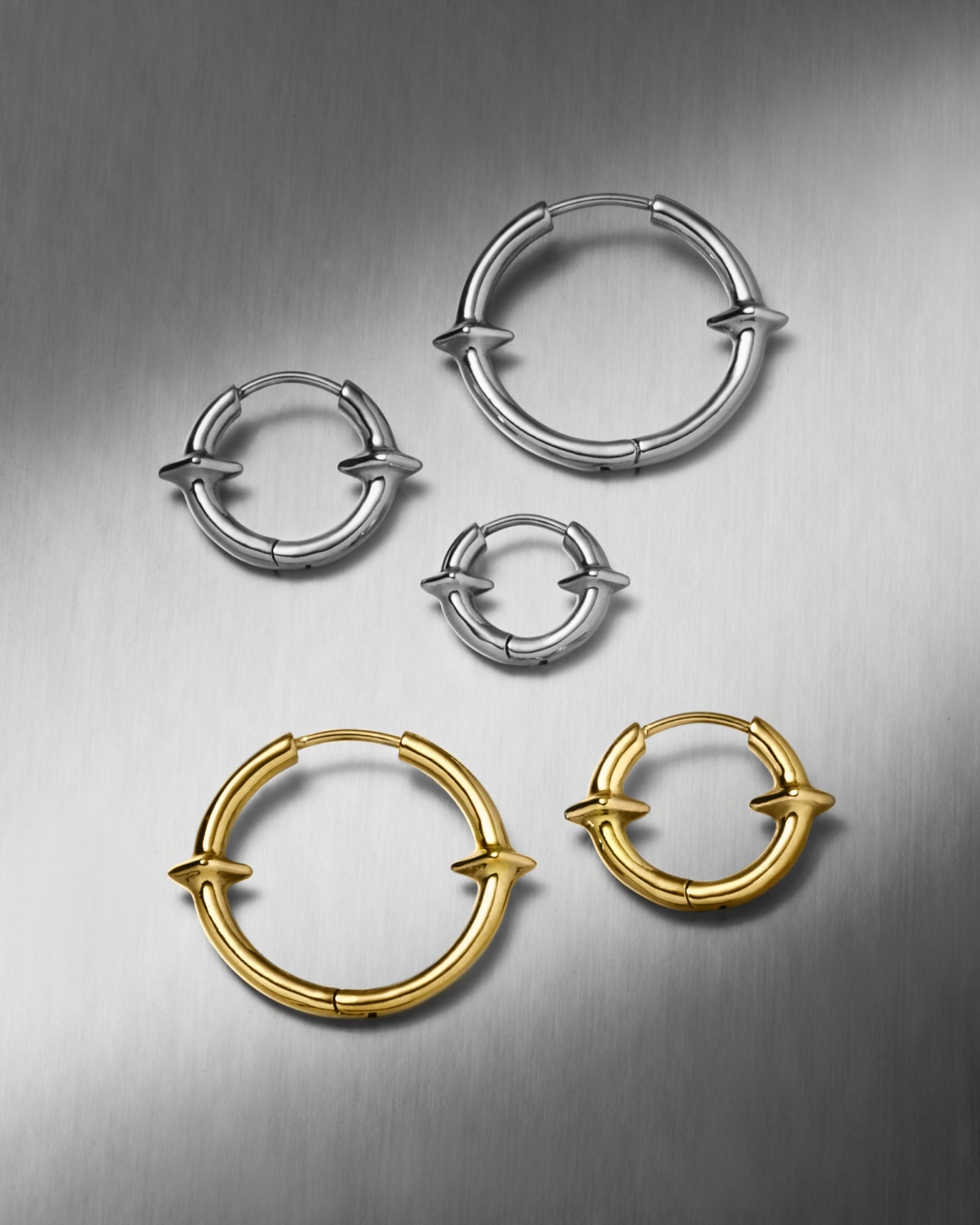 Qria Hoop Earrings Set-Ear Hoops- Gold - - Ask & Embla