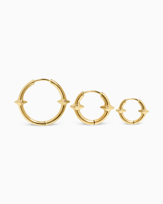 Qria Hoop Earrings Set-Ear Hoops- Gold - - Ask & Embla