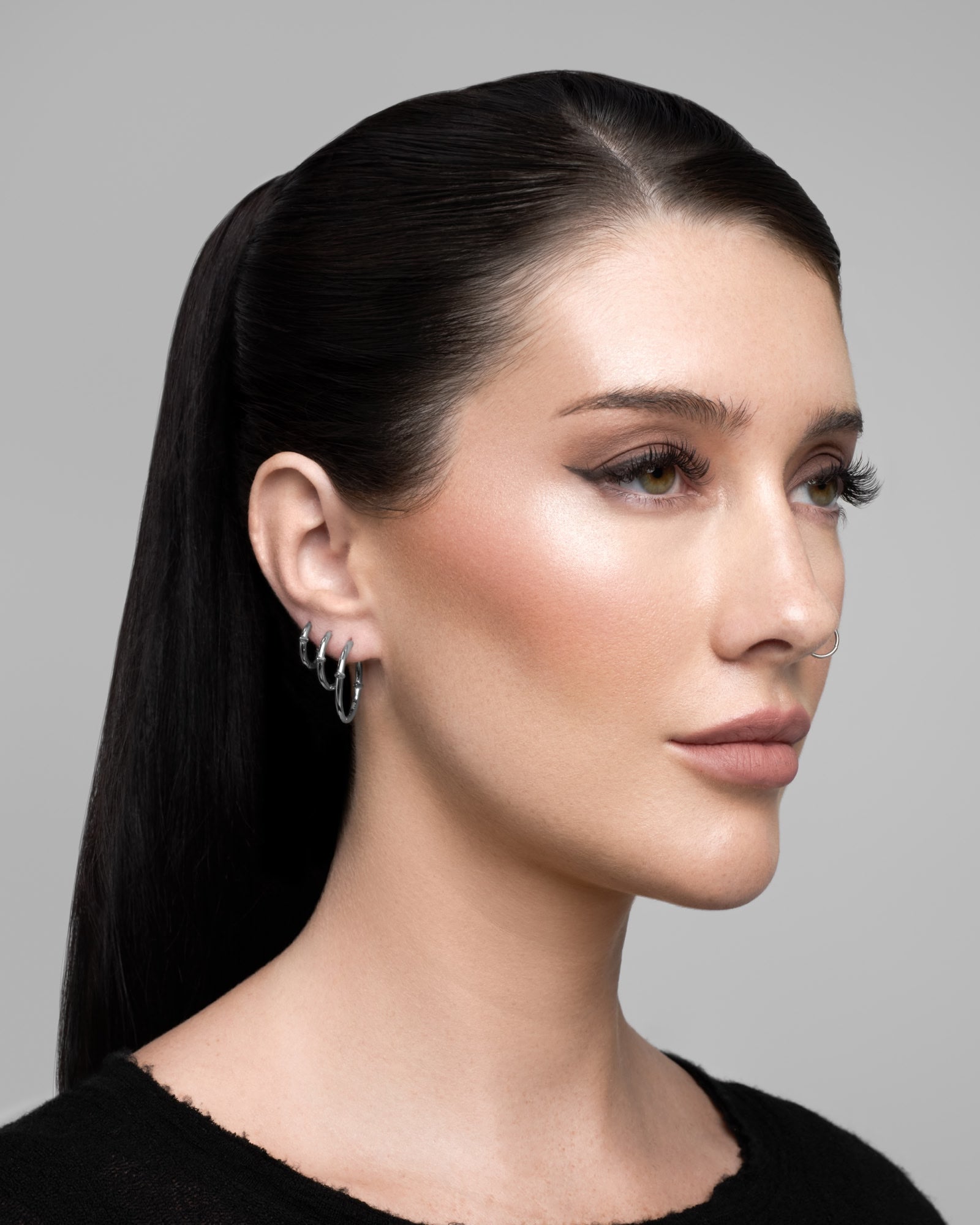 Qria Hoop Earrings Set-Ear Hoops- Gold - - Ask & Embla