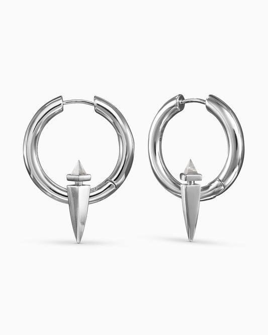 Aether Earrings-Ear Hoops- Silver - - Ask & Embla