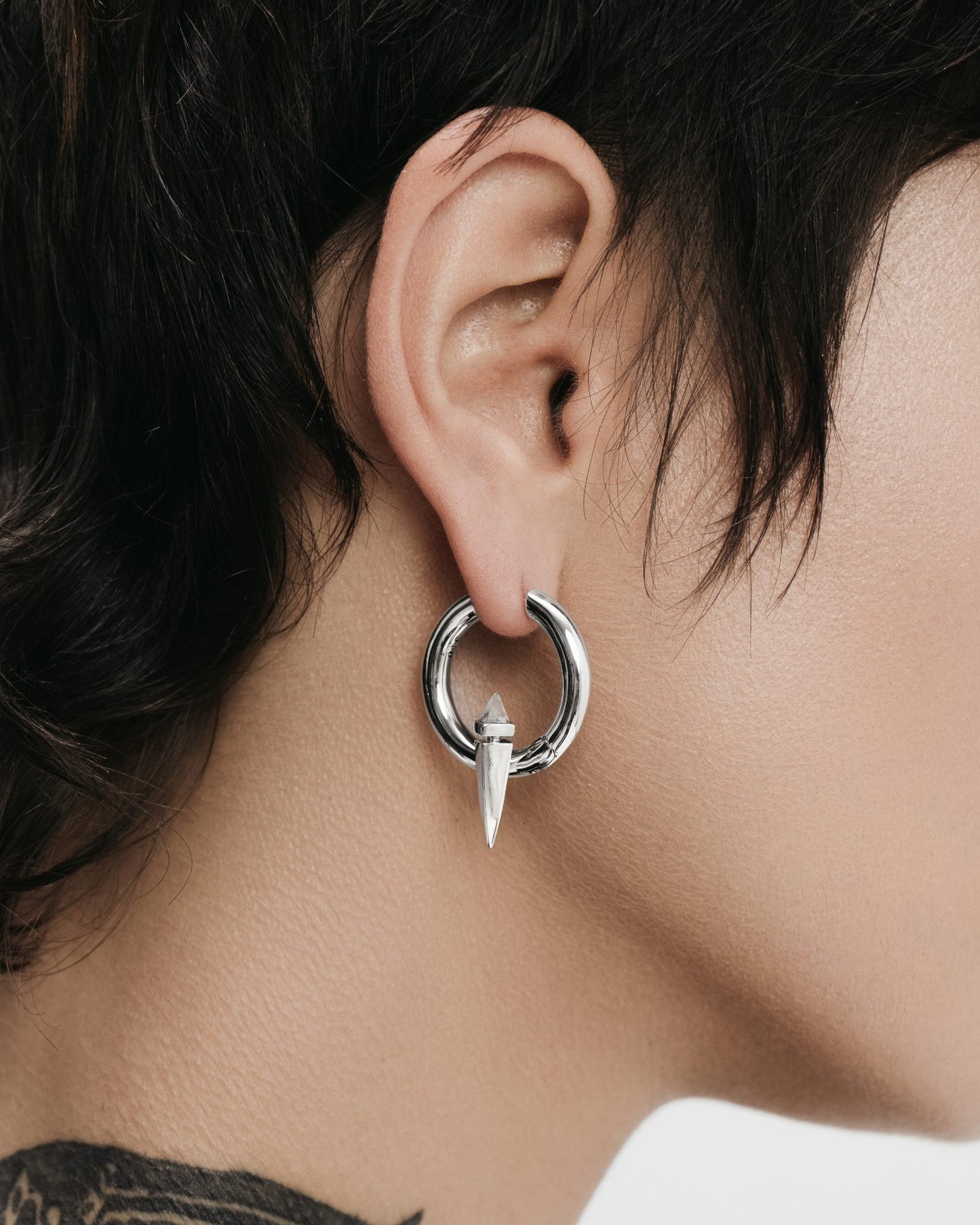 Aether Earrings-Ear Hoops- Silver - - Ask & Embla