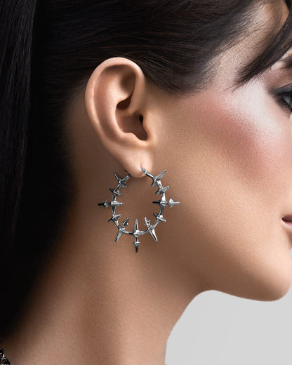 ORIGINAL SIN Earrings-Ear Hoops- Silver - - Ask & Embla