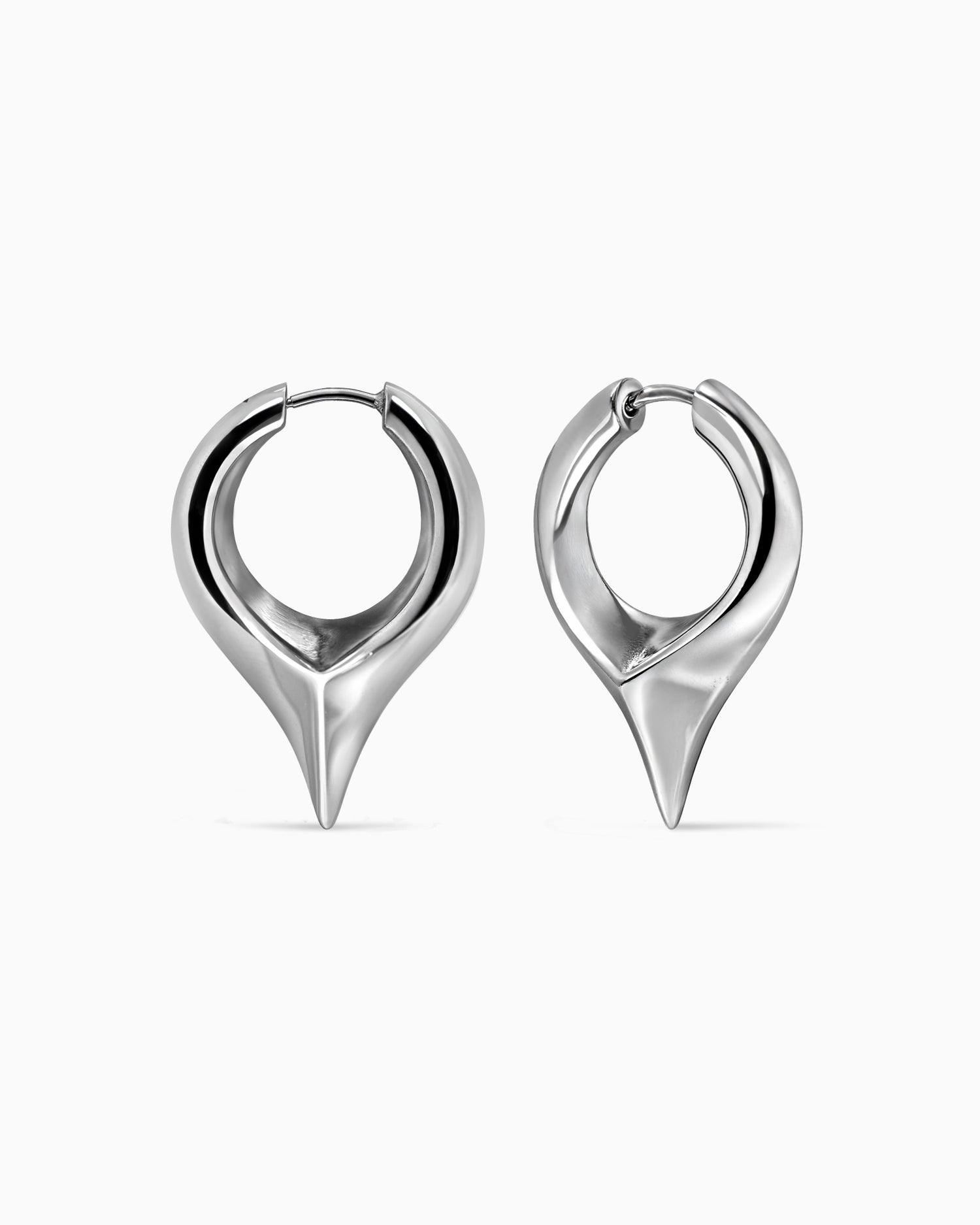 Vox Blade Earrings-Ear Hoops- Silver - - Ask & Embla