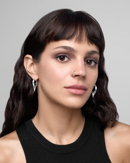 Vox Blade Earrings-Ear Hoops- Silver - - Ask & Embla