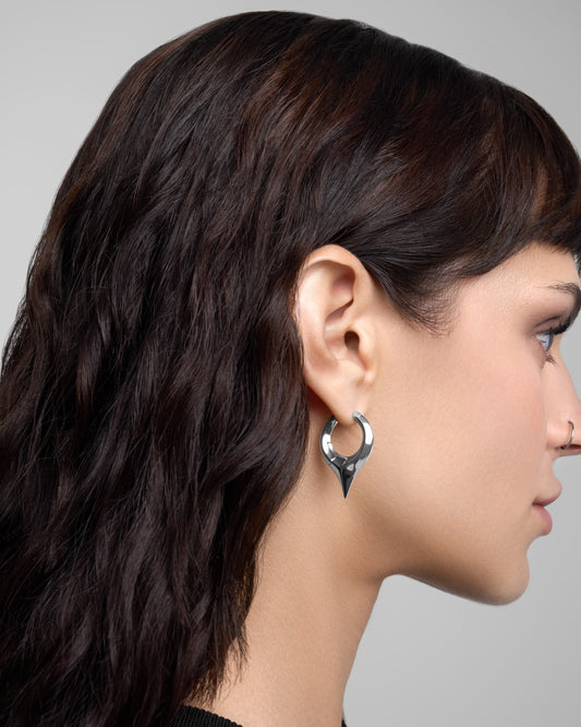 Vox Blade Earrings-Ear Hoops- Silver - - Ask & Embla