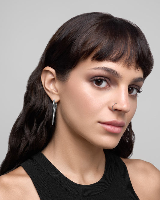 Vox Spear Earrings-Ear Hoops- Silver - - Ask & Embla