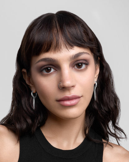 Vox Spear Earrings-Ear Hoops- Silver - - Ask & Embla