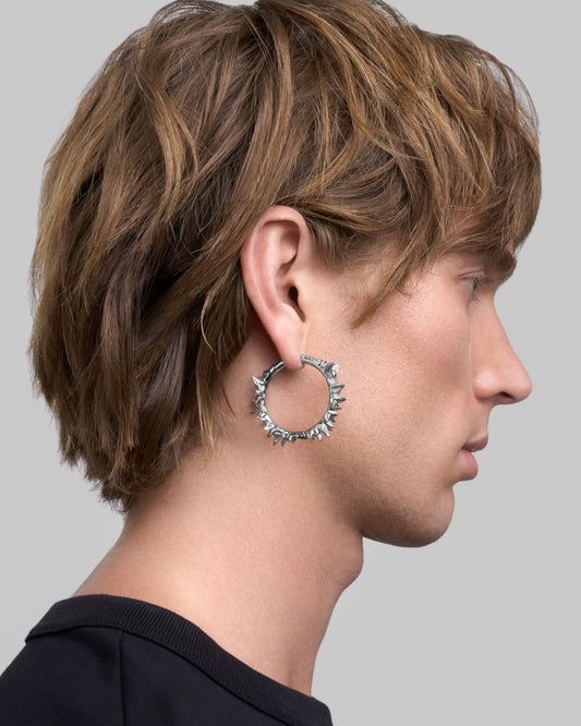 Noctis earrings-Ear Hoops- Silver - - Ask & Embla